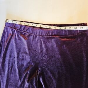 Susan Graver Rich Burgundy Velvet Pants